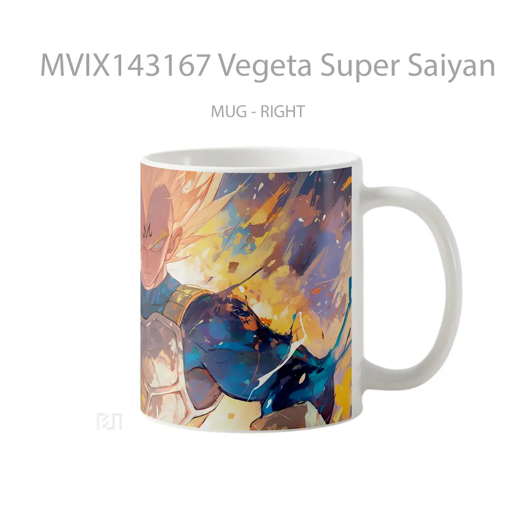 Mug Vegeta Super Saiyan Majin Mark Dragon Ball Cangkir Anime - All-side / Desain