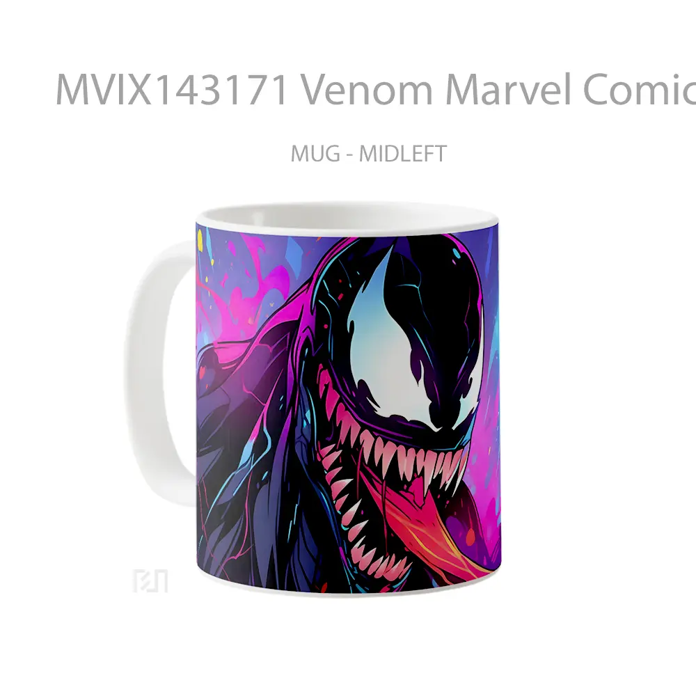 Mug Venom Marvel Comic Gelas Superhero - All-side / Desain