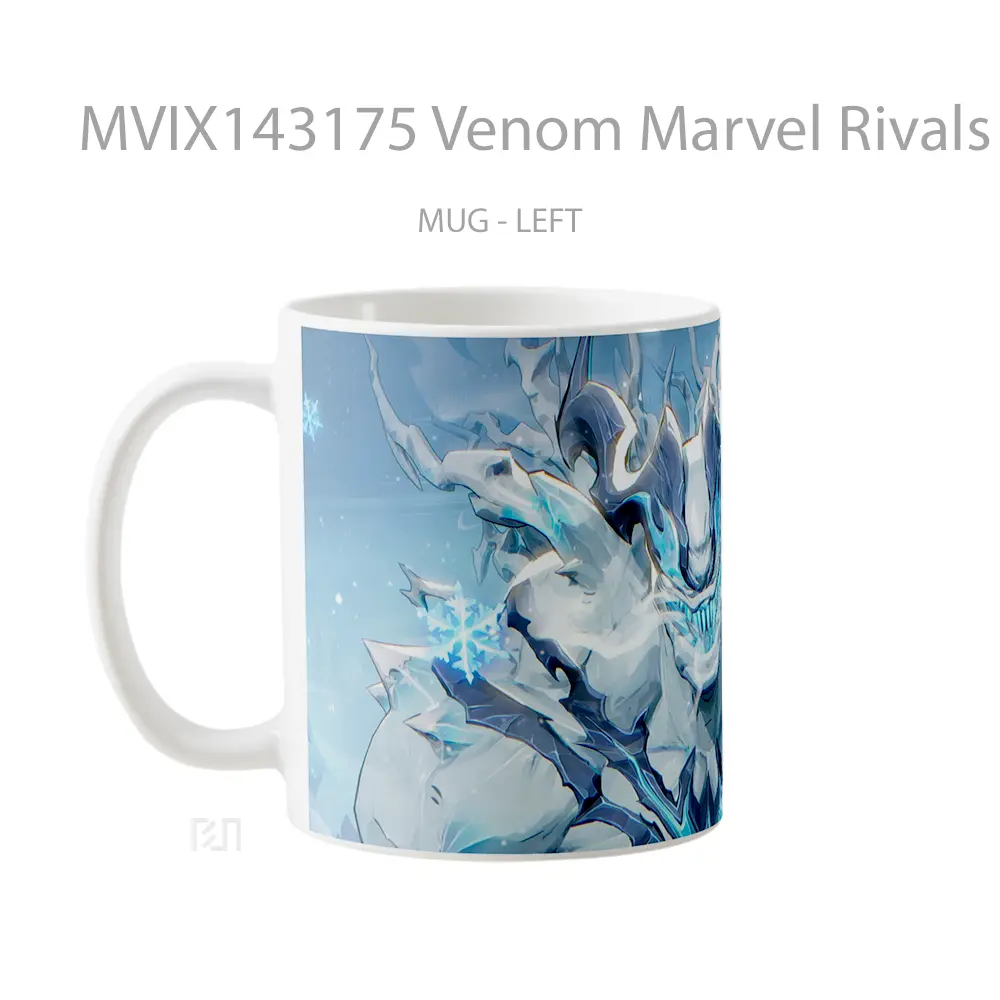 Mug Venom Marvel Rivals Mvp Snow Symbiote Skin Gelas Superhero - All-side / Desain