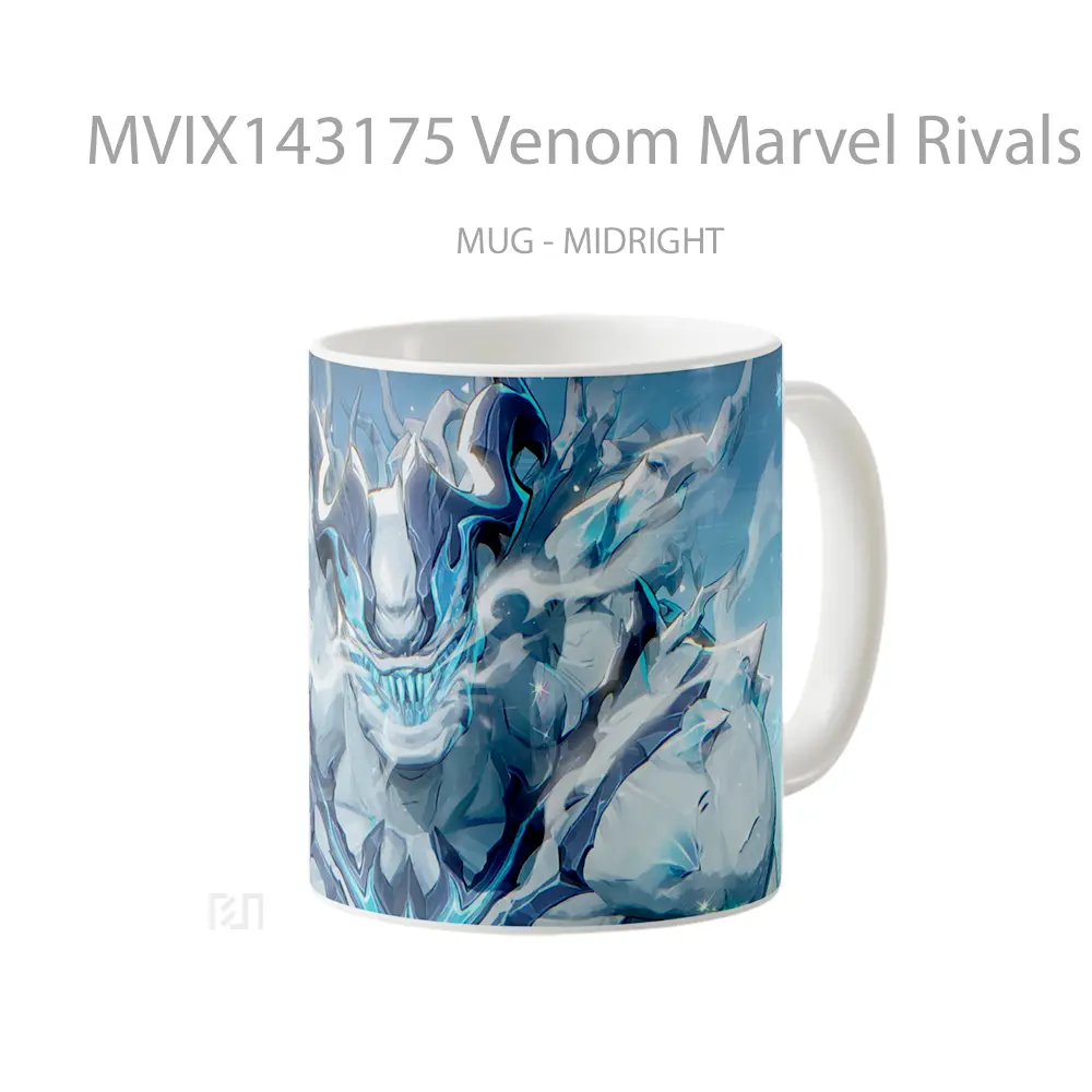 Mug Venom Marvel Rivals Mvp Snow Symbiote Skin Gelas Superhero - All-side / Desain