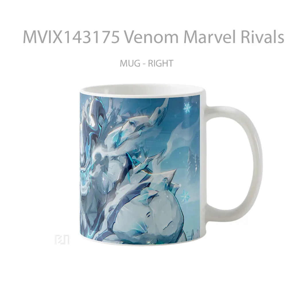 Mug Venom Marvel Rivals Mvp Snow Symbiote Skin Gelas Superhero - All-side / Desain