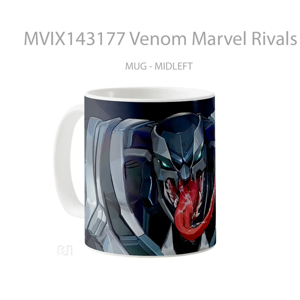 Mug Venom Marvel Rivals Space Knight Skin Gelas Superhero - All-side / Desain