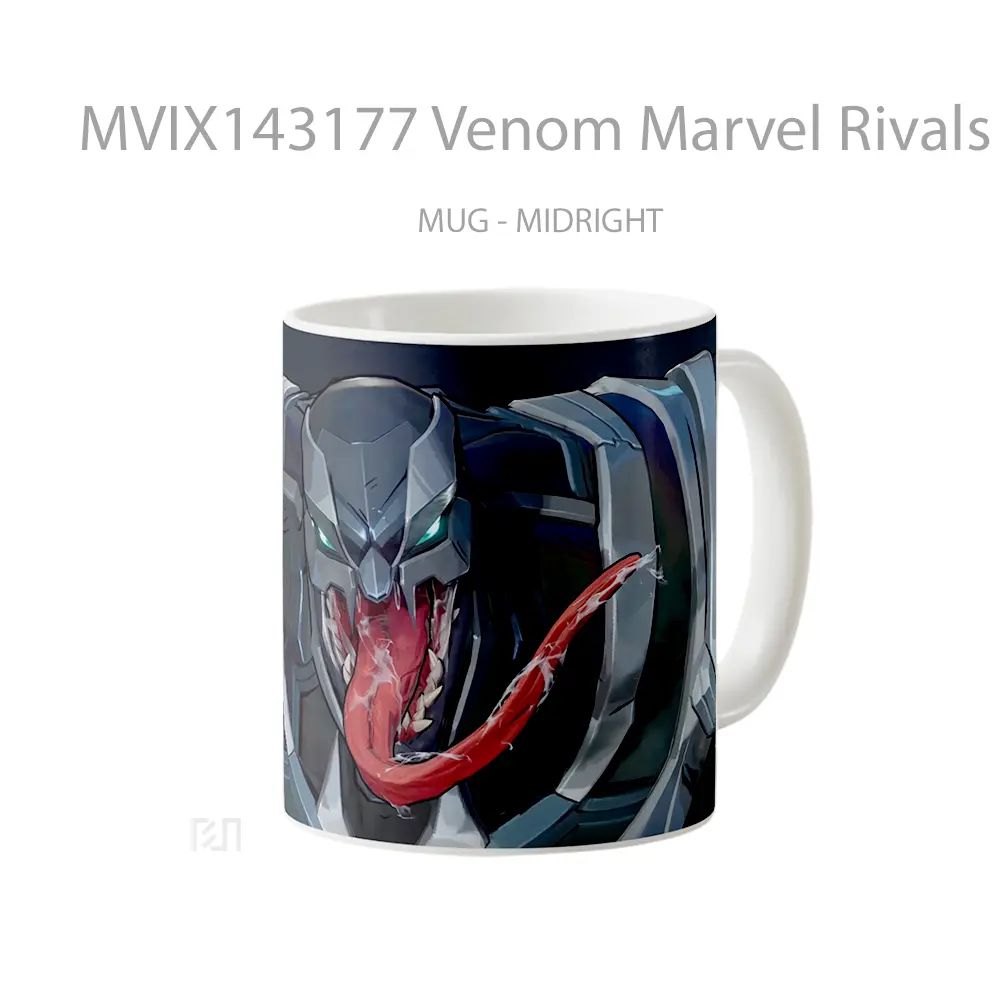 Mug Venom Marvel Rivals Space Knight Skin Gelas Superhero - All-side / Desain