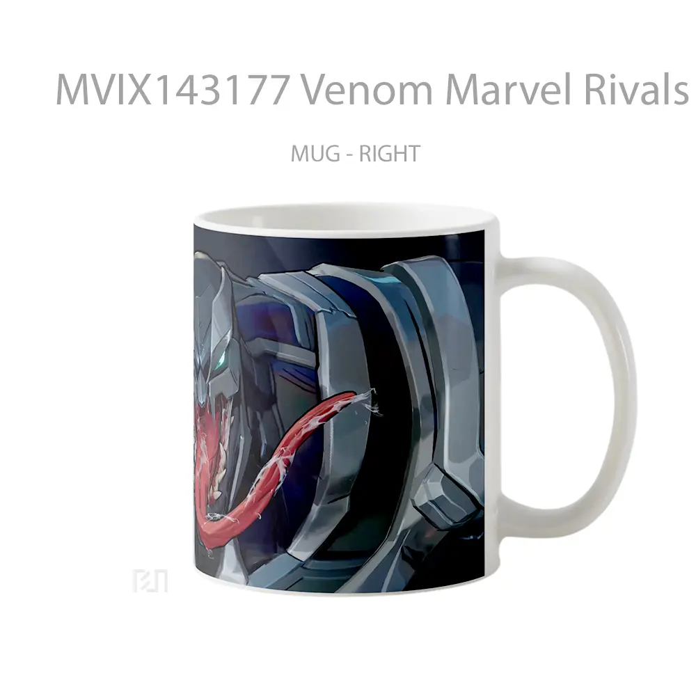 Mug Venom Marvel Rivals Space Knight Skin Gelas Superhero - All-side / Desain