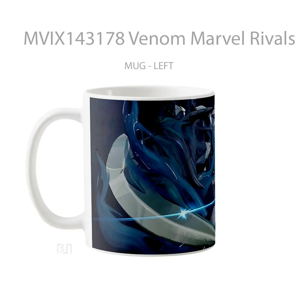 Mug Venom Marvel Rivals Space Knight Skin Gelas Superhero - All-side / Desain