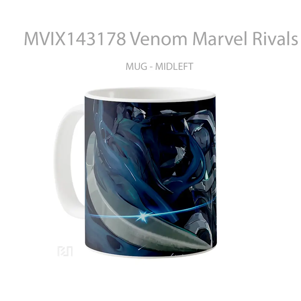 Mug Venom Marvel Rivals Space Knight Skin Gelas Superhero - All-side / Desain