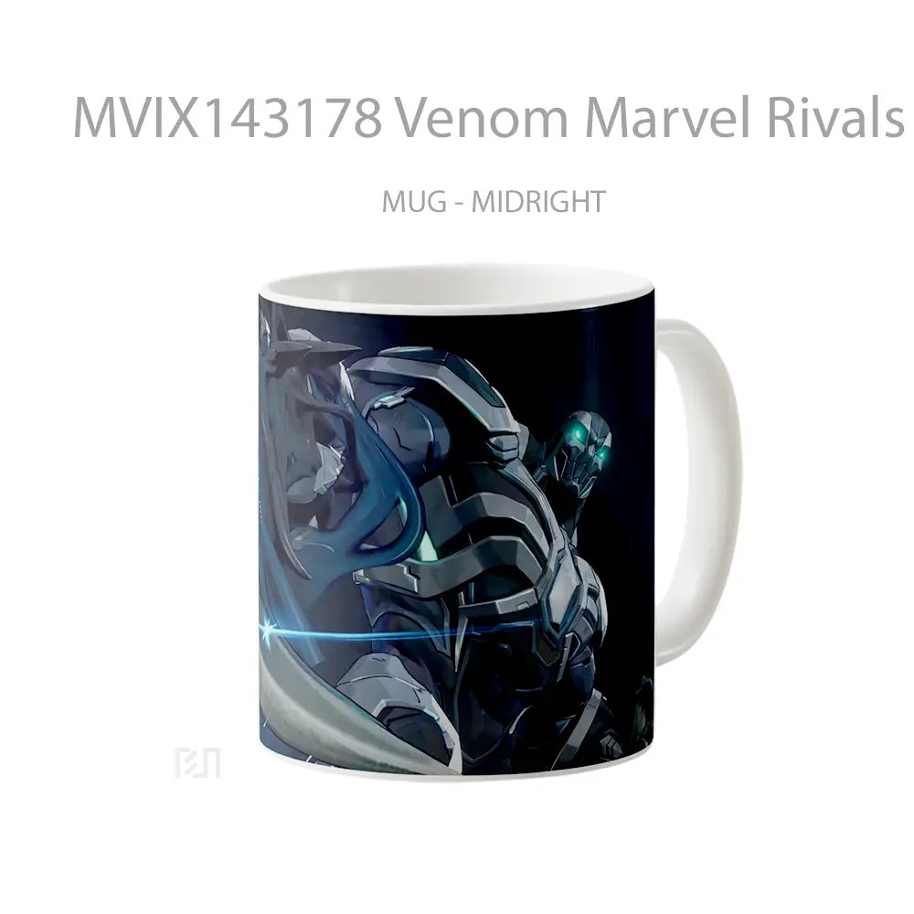 Mug Venom Marvel Rivals Space Knight Skin Gelas Superhero - All-side / Desain