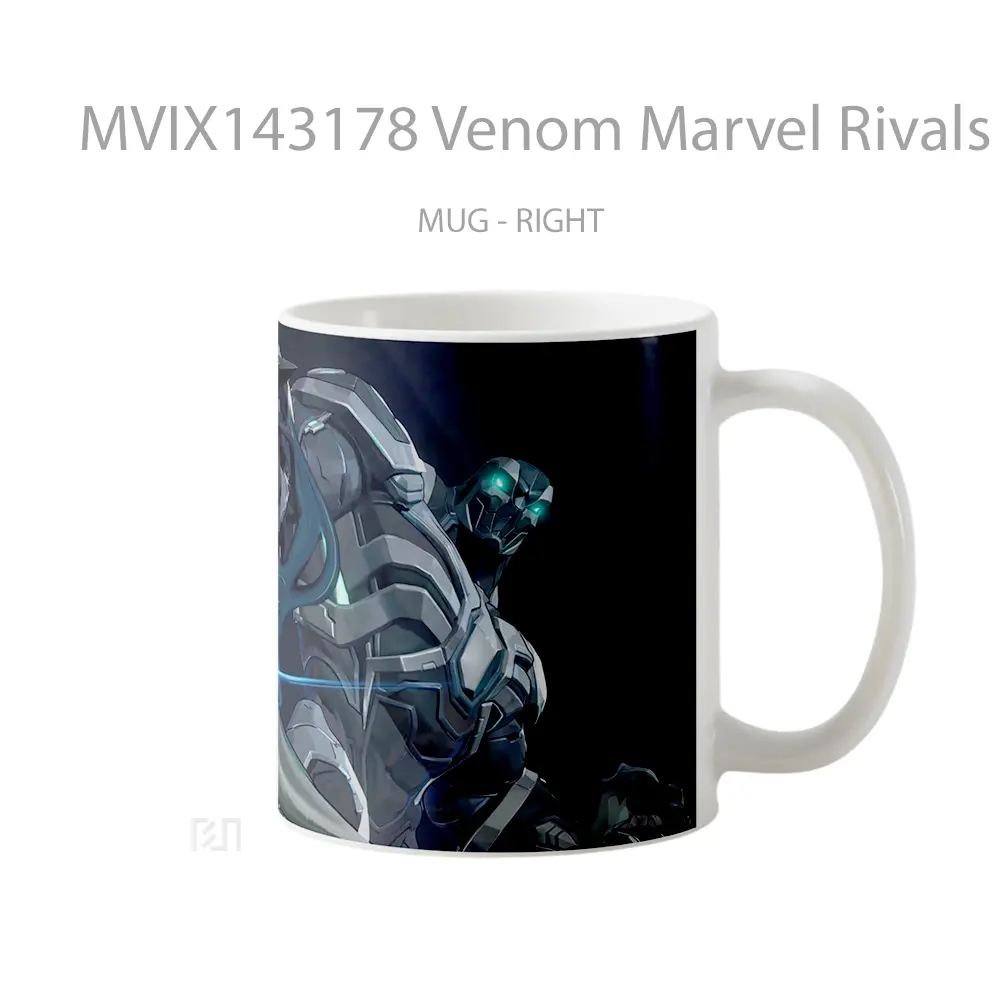 Mug Venom Marvel Rivals Space Knight Skin Gelas Superhero - All-side / Desain