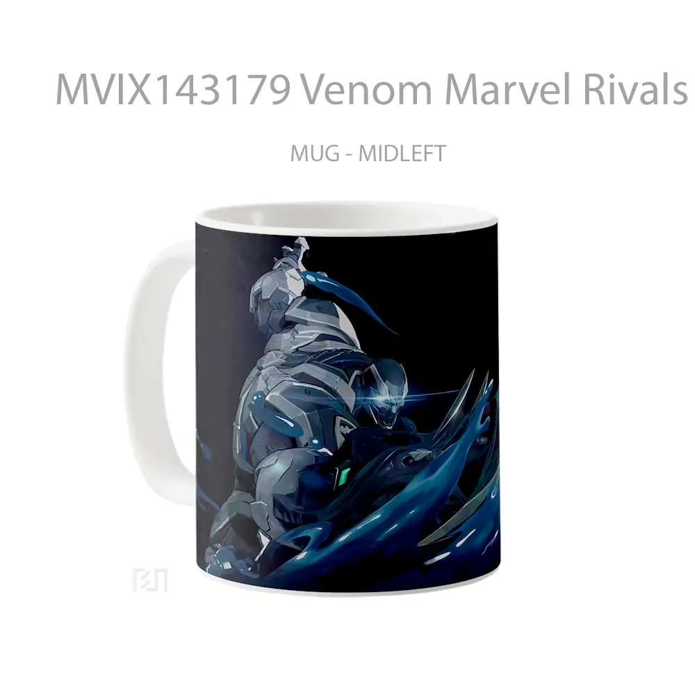 Mug Venom Marvel Rivals Space Knight Skin Gelas Superhero - All-side / Desain