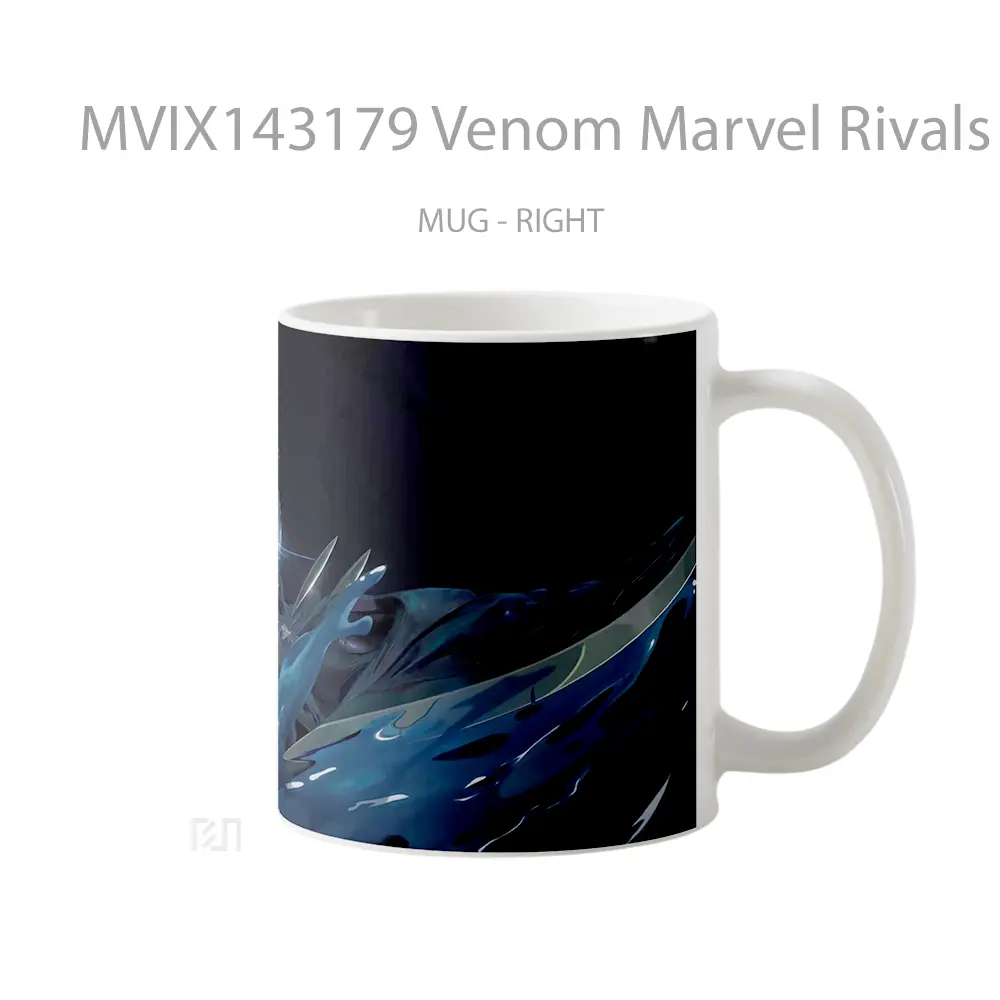 Mug Venom Marvel Rivals Space Knight Skin Gelas Superhero - All-side / Desain
