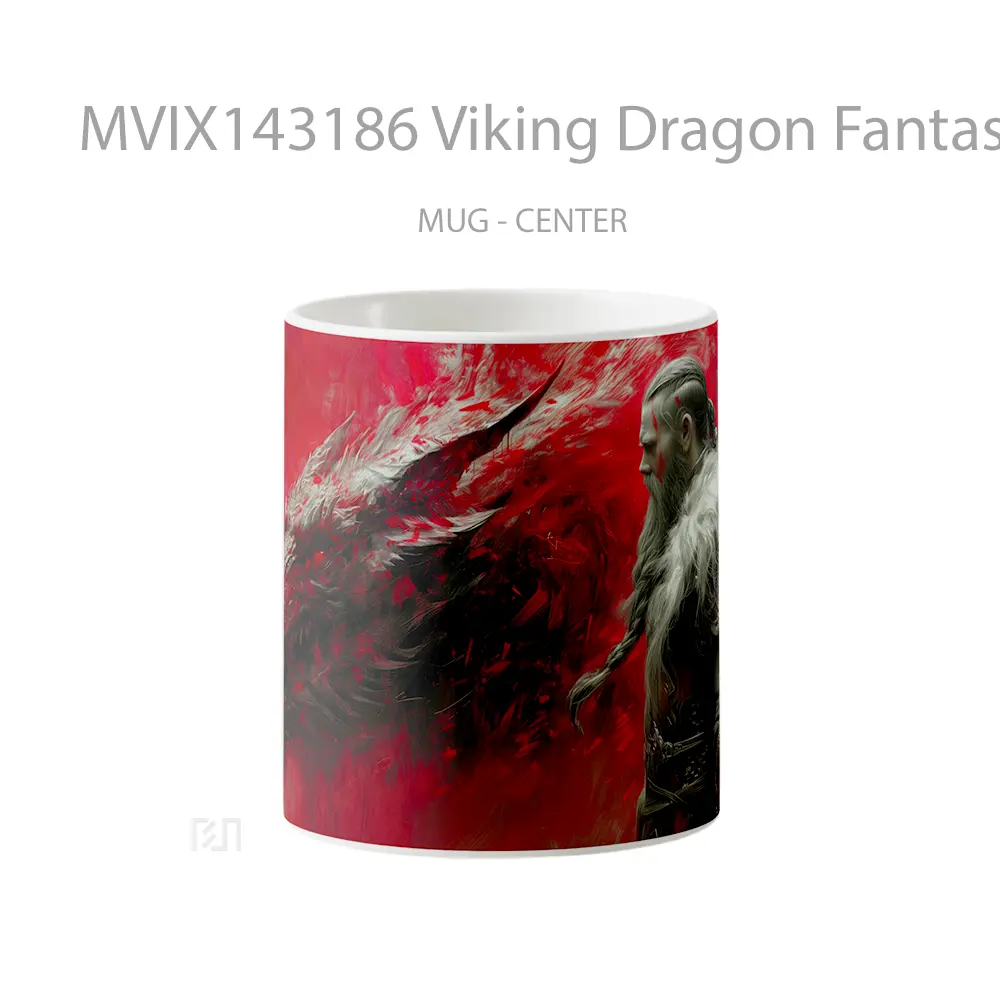 Mug Viking Dragon Fantasy Gelas Keramik Unik