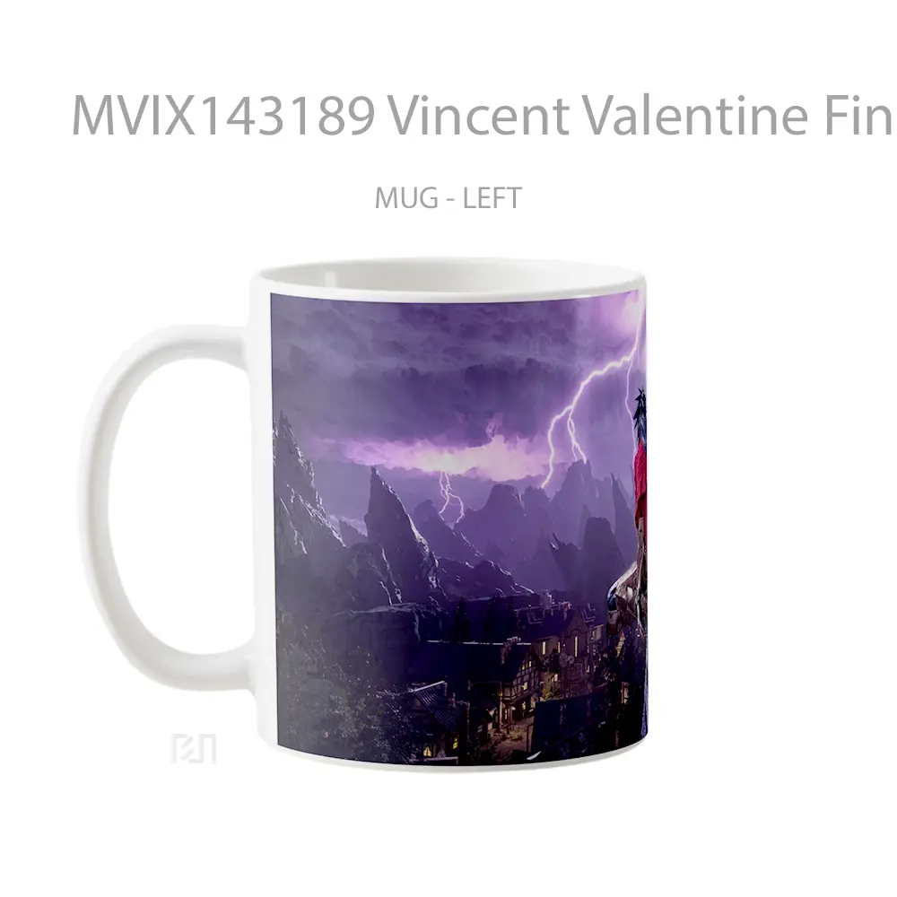 Mug Vincent Valentine Final Fantasy 7 Remake Rebirth Gelas Keramik Unik - All-side / Desain