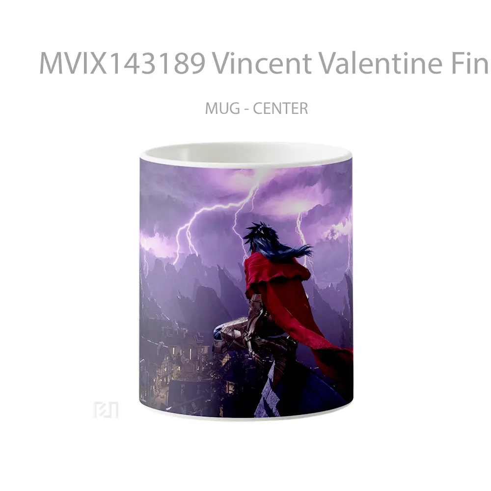 Mug Vincent Valentine Final Fantasy 7 Remake Rebirth Gelas Keramik Unik