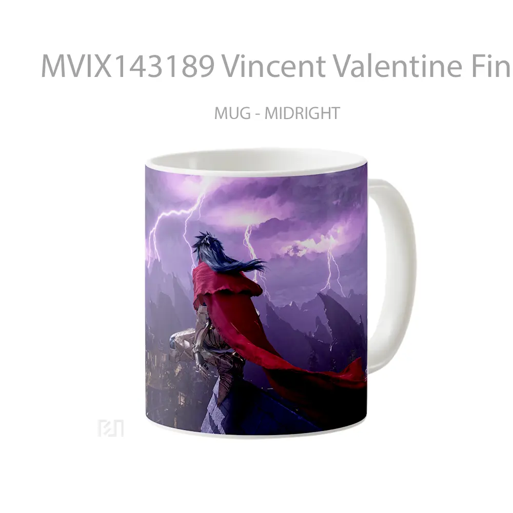 Mug Vincent Valentine Final Fantasy 7 Remake Rebirth Gelas Keramik Unik - All-side / Desain