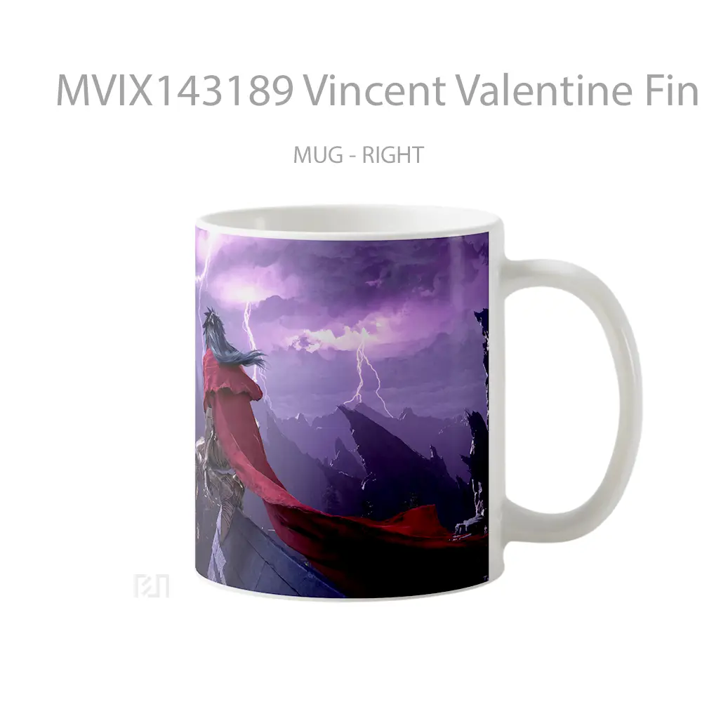 Mug Vincent Valentine Final Fantasy 7 Remake Rebirth Gelas Keramik Unik - All-side / Desain