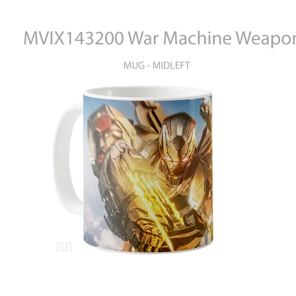 Mug War Machine Weapon Marvel Gelas Superhero - All-side / Desain