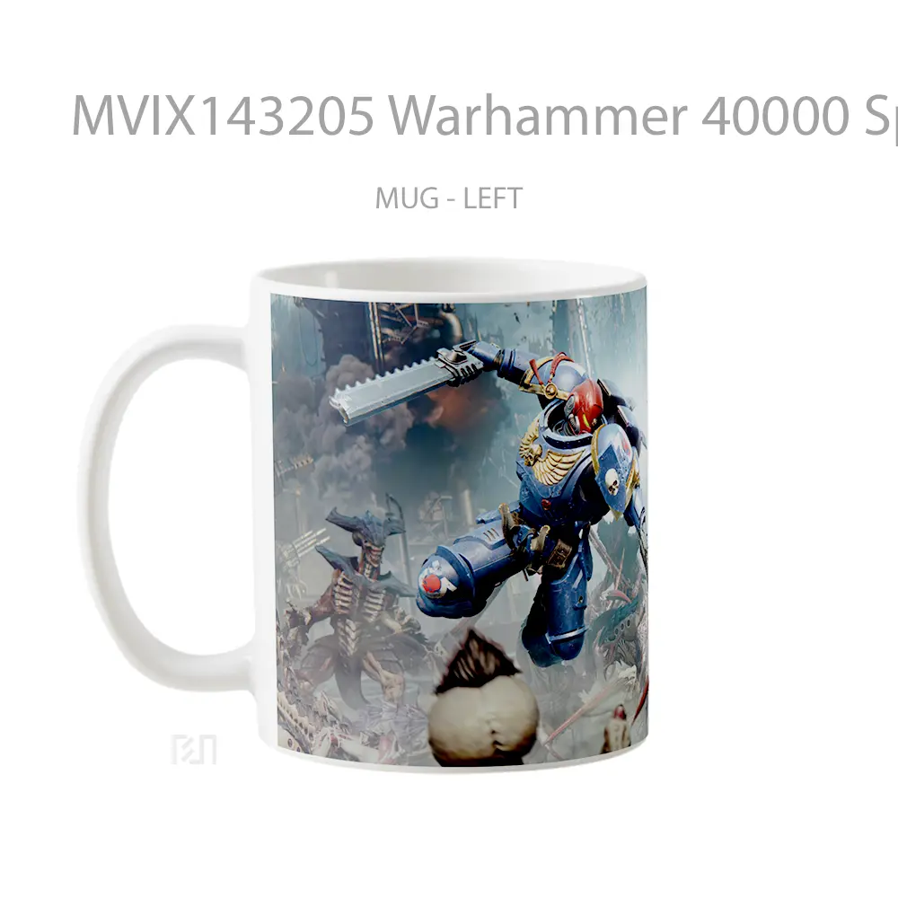 Mug Warhammer 40000 Space Marine 2 Battle Gelas Keramik Unik - All-side / Desain