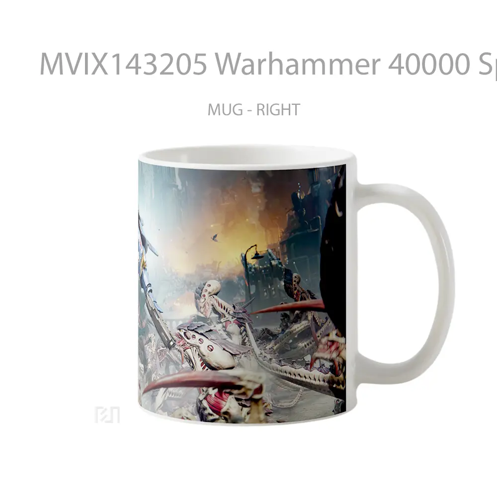 Mug Warhammer 40000 Space Marine 2 Battle Gelas Keramik Unik - All-side / Desain