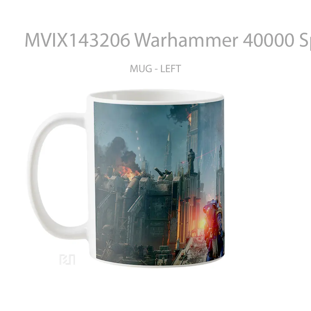 Mug Warhammer 40000 Space Marine 2 Castle Gelas Keramik Unik - All-side / Desain