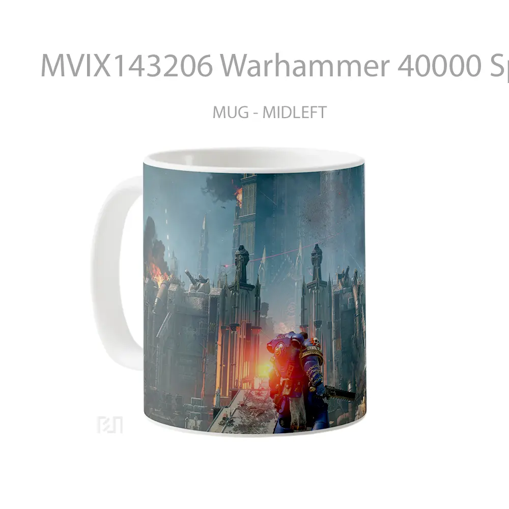 Mug Warhammer 40000 Space Marine 2 Castle Gelas Keramik Unik - All-side / Desain