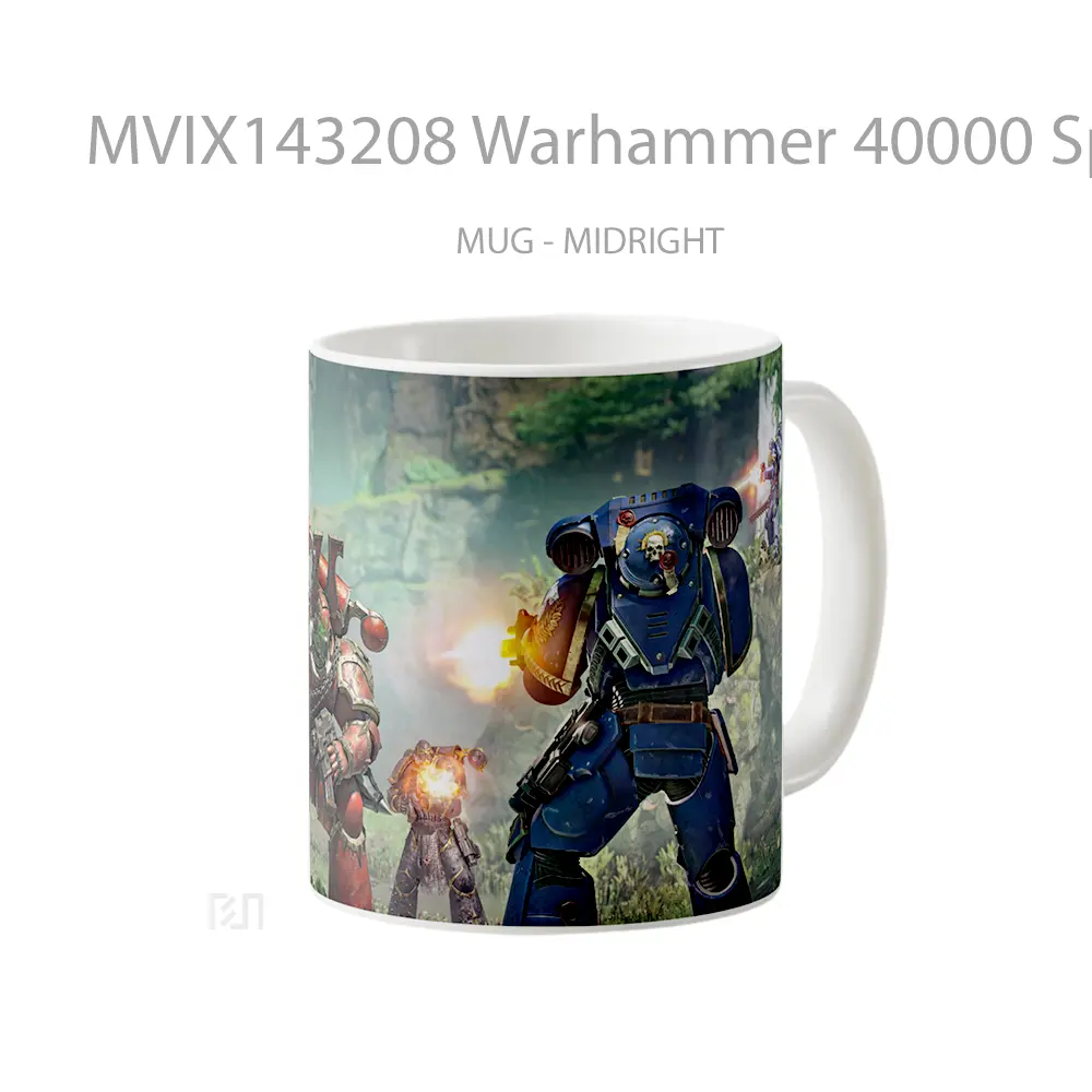Mug Warhammer 40000 Space Marine 2 Red Talons Battle Gelas Keramik Unik - All-side / Desain