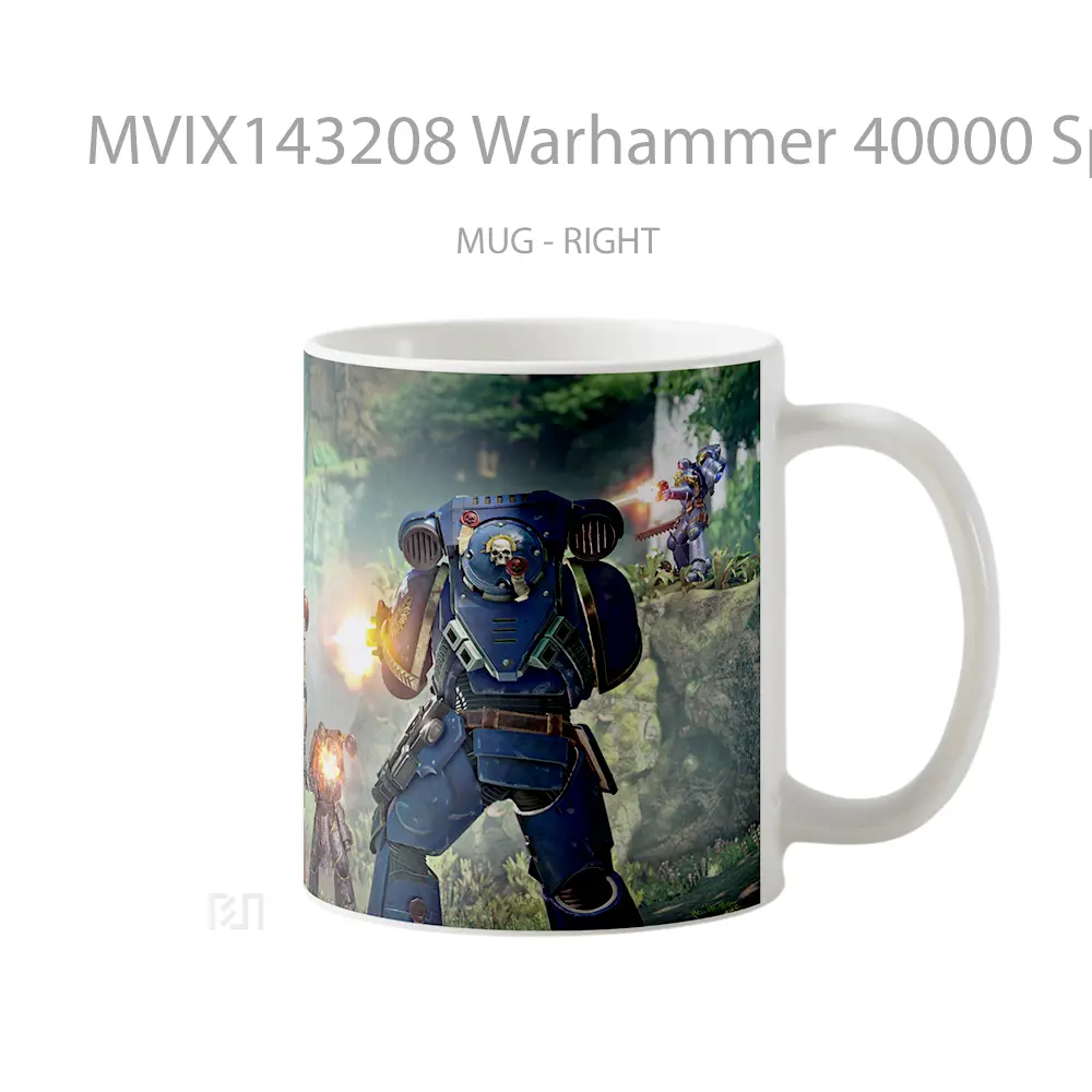 Mug Warhammer 40000 Space Marine 2 Red Talons Battle Gelas Keramik Unik - All-side / Desain
