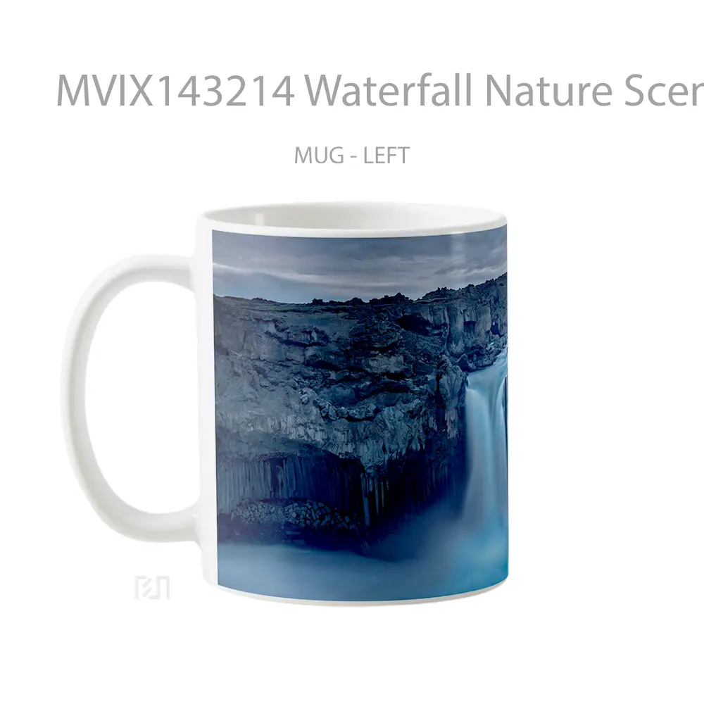 Mug Waterfall Nature Scenery Gelas Keramik Unik - All-side / Desain
