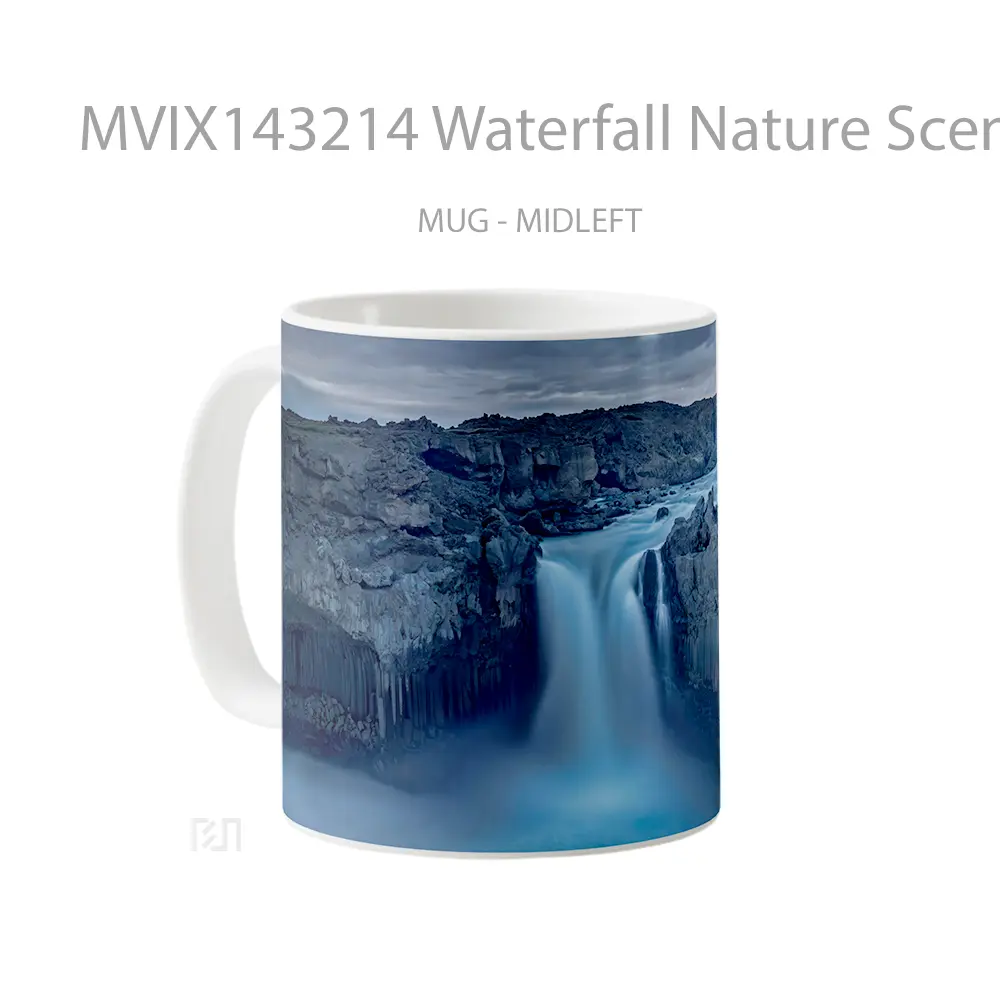 Mug Waterfall Nature Scenery Gelas Keramik Unik - All-side / Desain