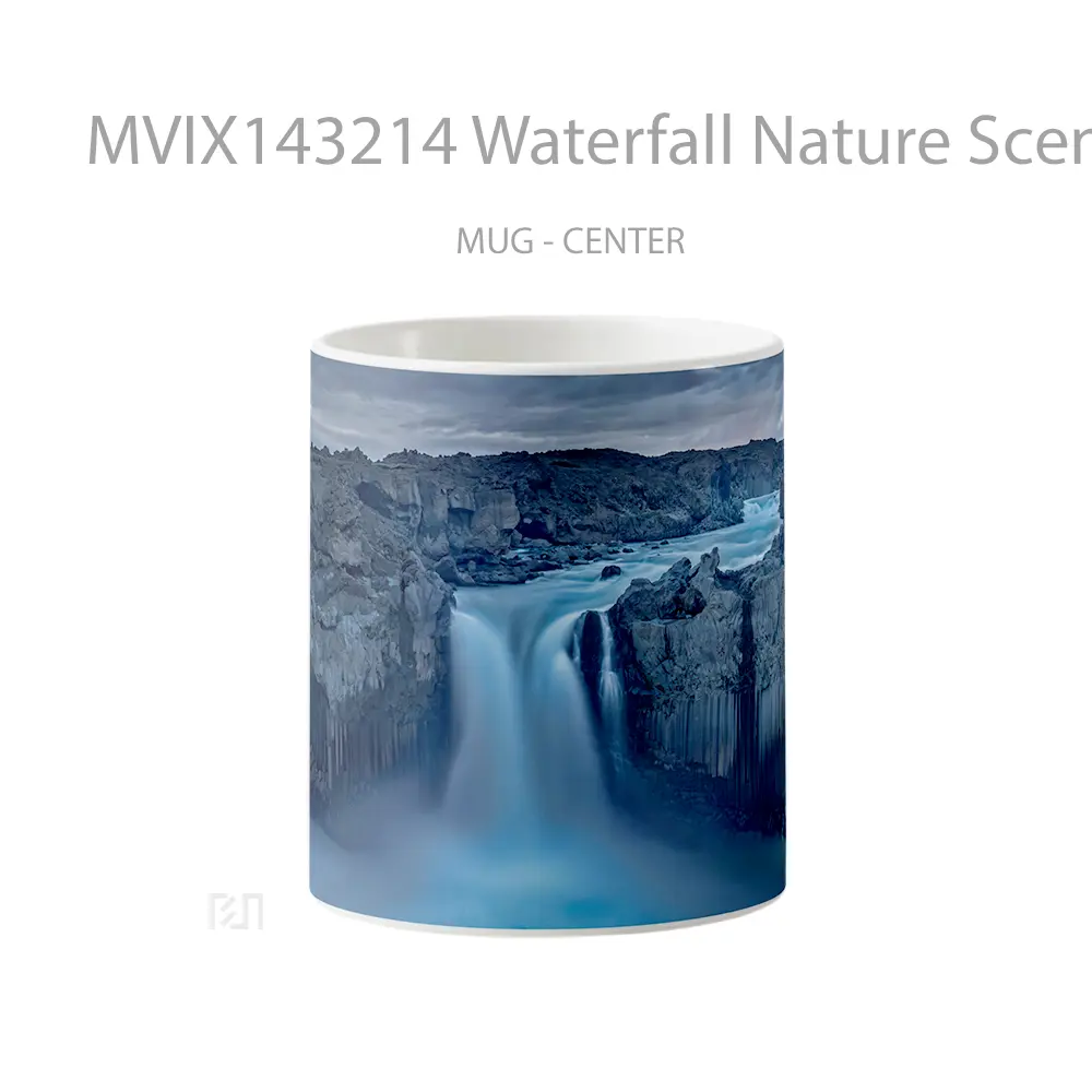 Mug Waterfall Nature Scenery Gelas Keramik Unik