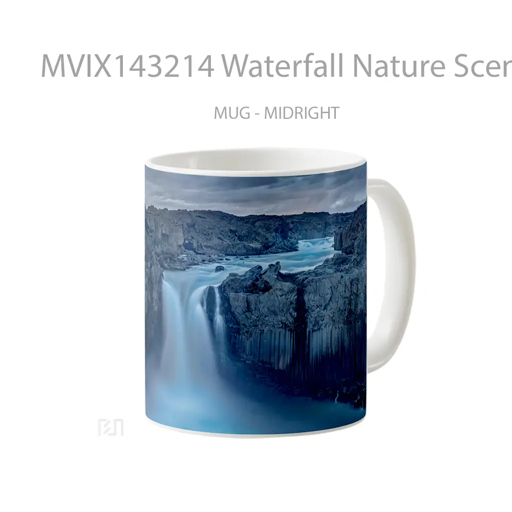 Mug Waterfall Nature Scenery Gelas Keramik Unik - All-side / Desain