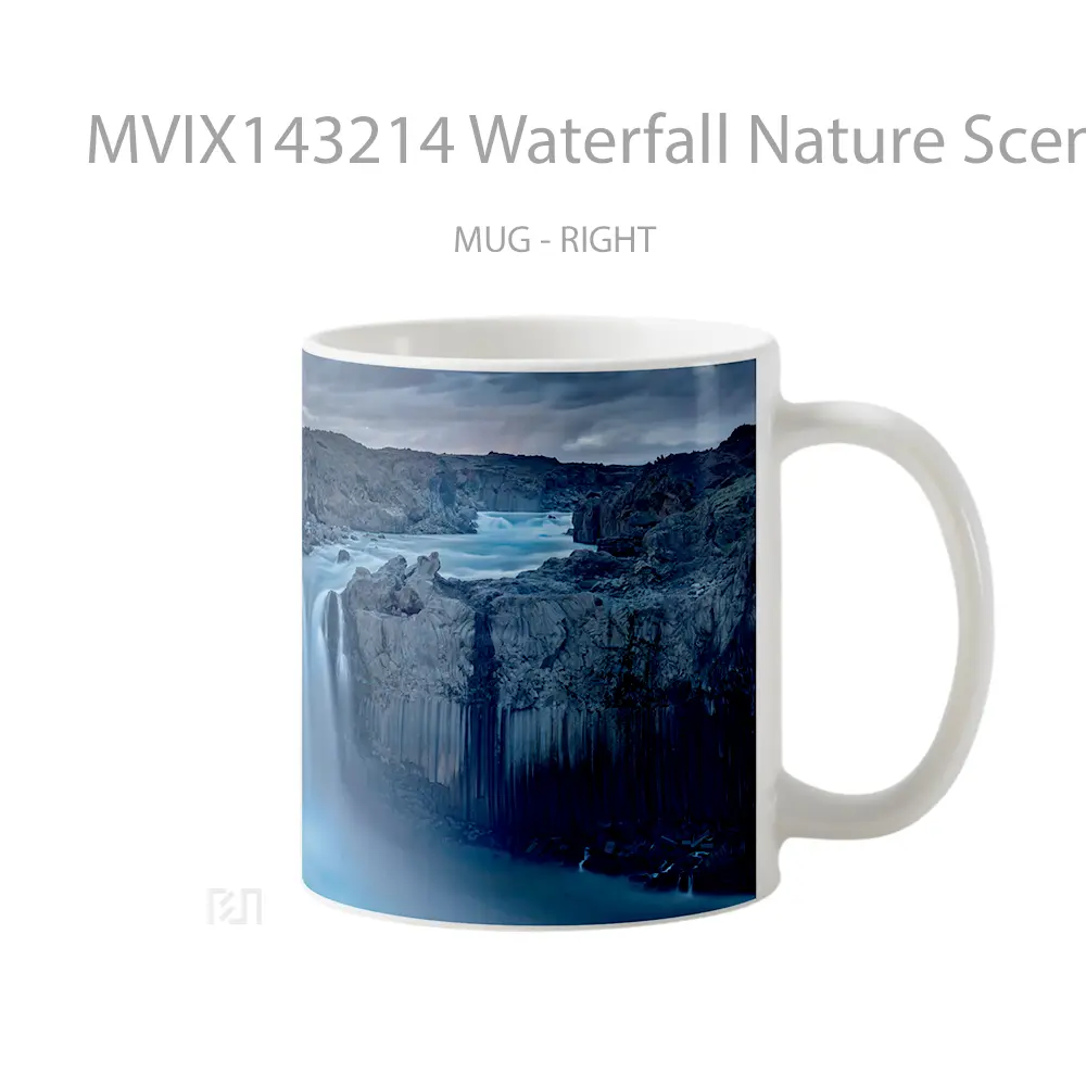 Mug Waterfall Nature Scenery Gelas Keramik Unik - All-side / Desain