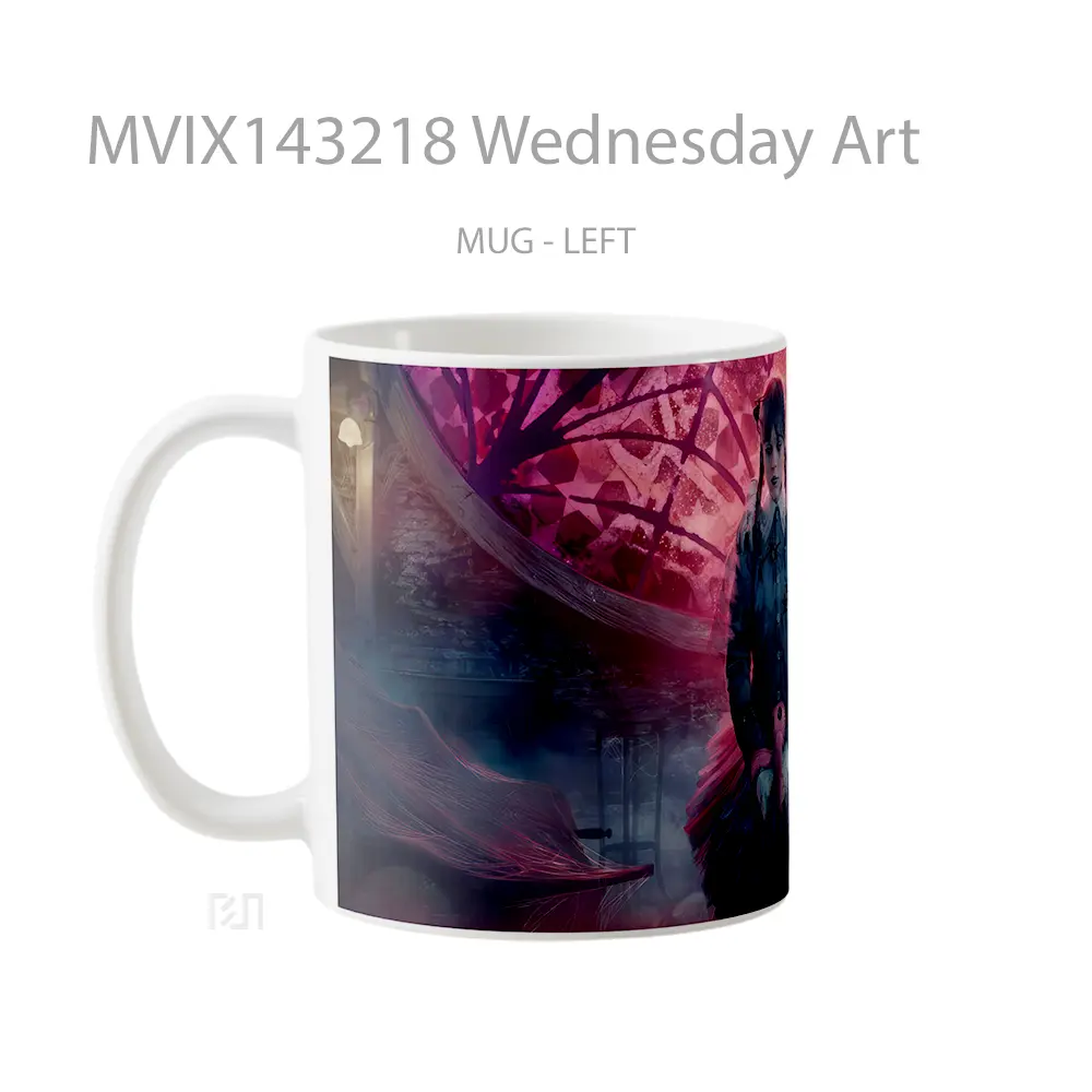 Mug Wednesday Art Gelas Keramik Unik - All-side / Desain
