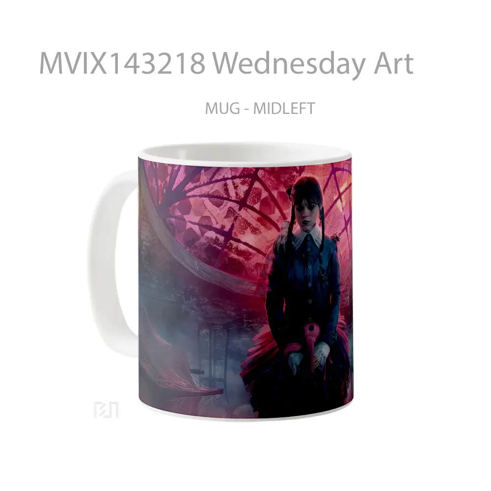Mug Wednesday Art Gelas Keramik Unik - All-side / Desain