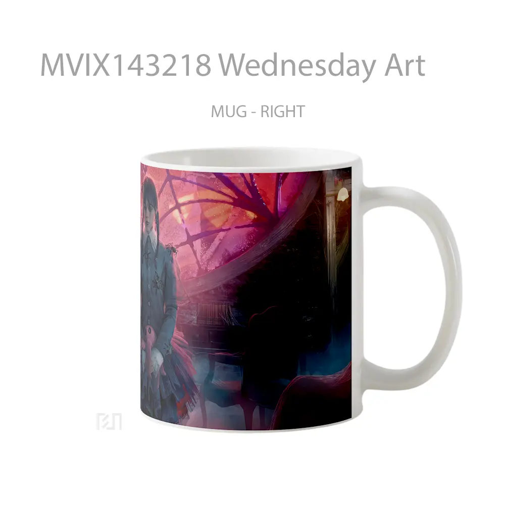 Mug Wednesday Art Gelas Keramik Unik - All-side / Desain