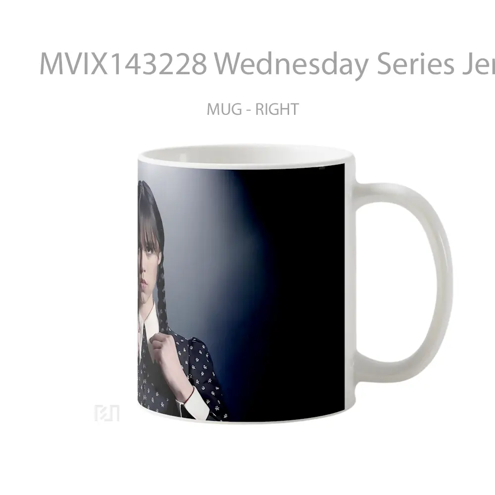 Mug Wednesday Series Jenna Ortega Gelas Keramik Unik - All-side / Desain