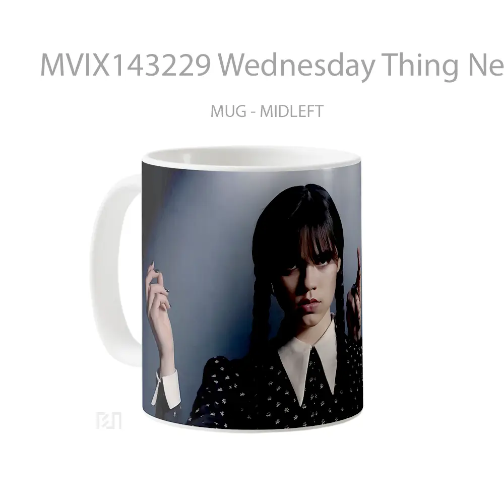 Mug Wednesday Thing Netflix Series Gelas Keramik Unik - All-side / Desain