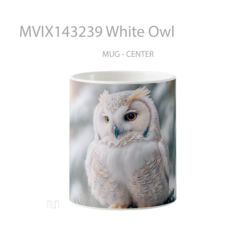 Mug White Owl Gelas Keramik Unik