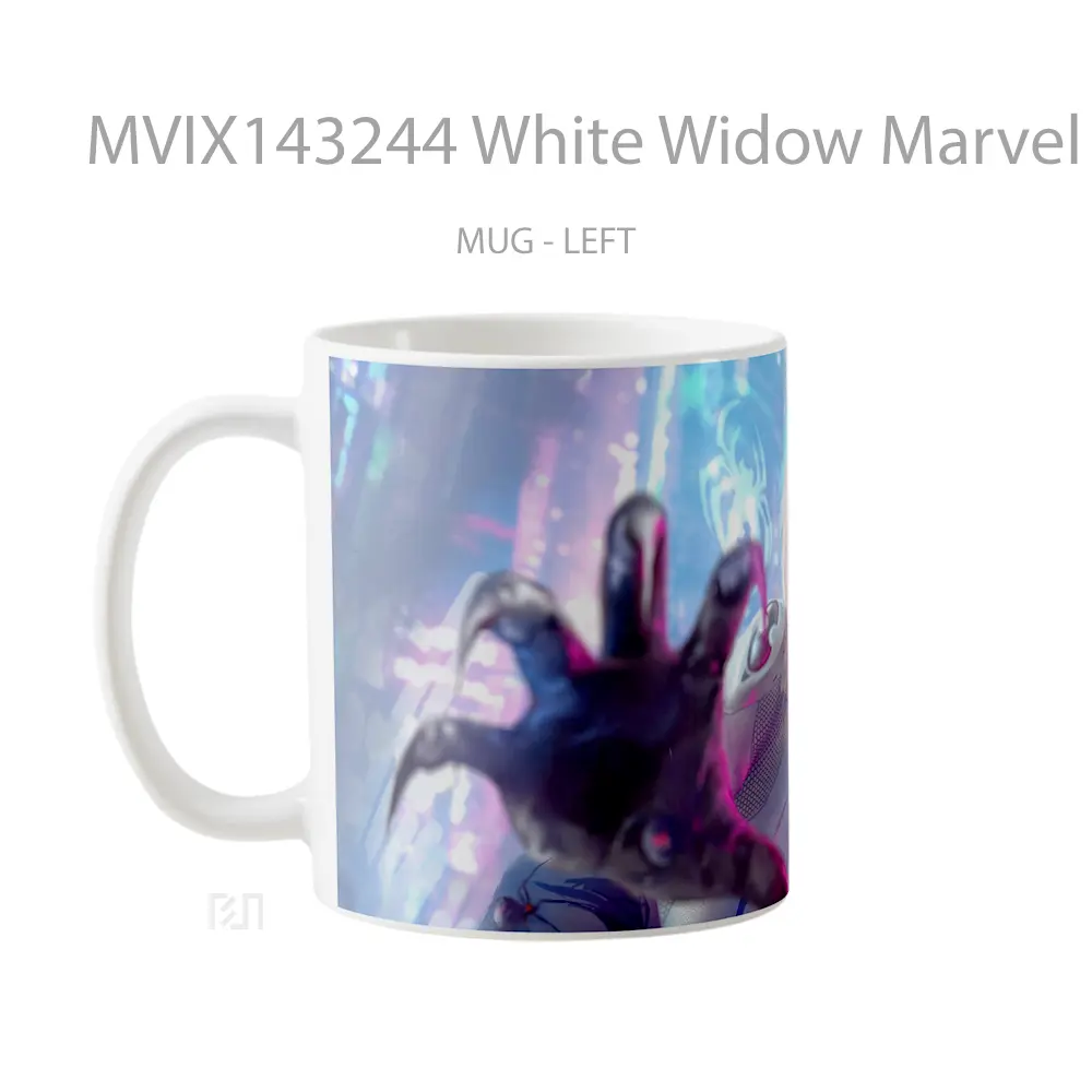 Mug White Widow Marvel Gelas Superhero - All-side / Desain