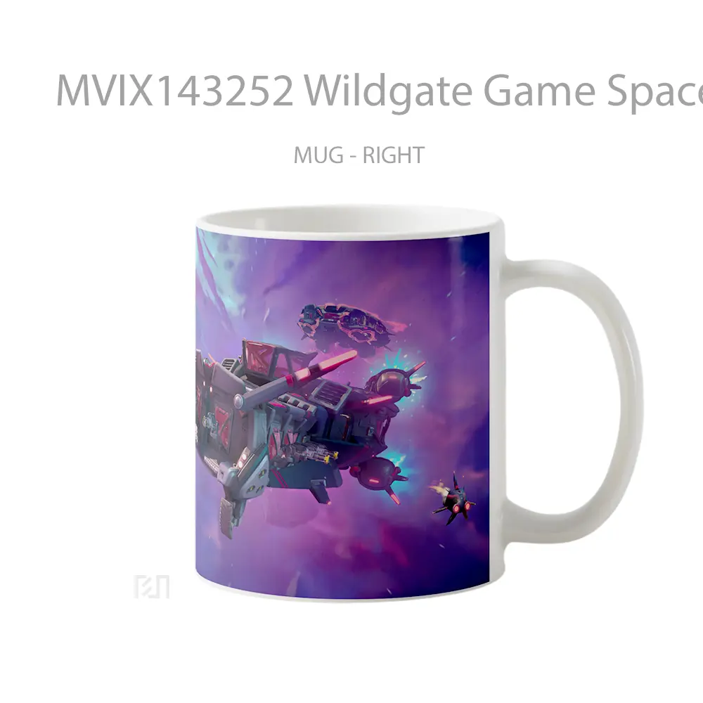 Mug Wildgate Game Spaceship Cangkir Gamer - All-side / Desain