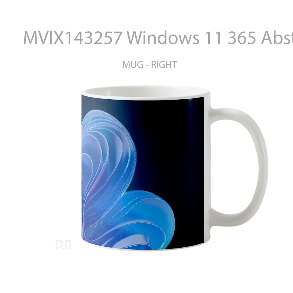 Mug Windows 11 365 Abstract Dark Background Digital Art Gelas Keramik Unik - All-side / Desain