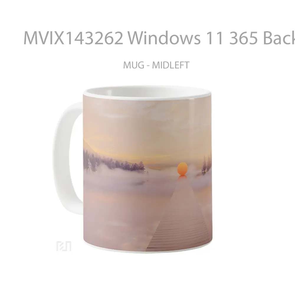 Mug Windows 11 365 Background Scenery Gelas Keramik Unik - All-side / Desain