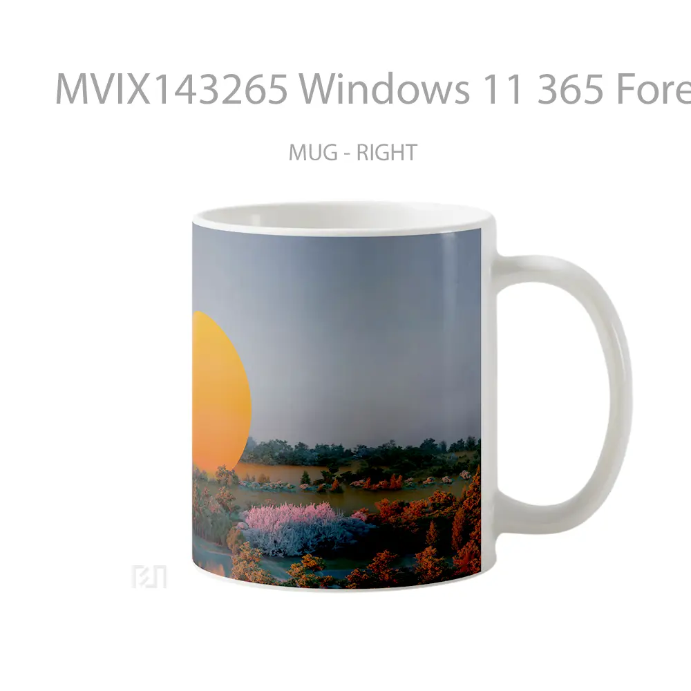 Mug Windows 11 365 Forest Scenery Digital Art Gelas Pemandangan Alam - All-side / Desain