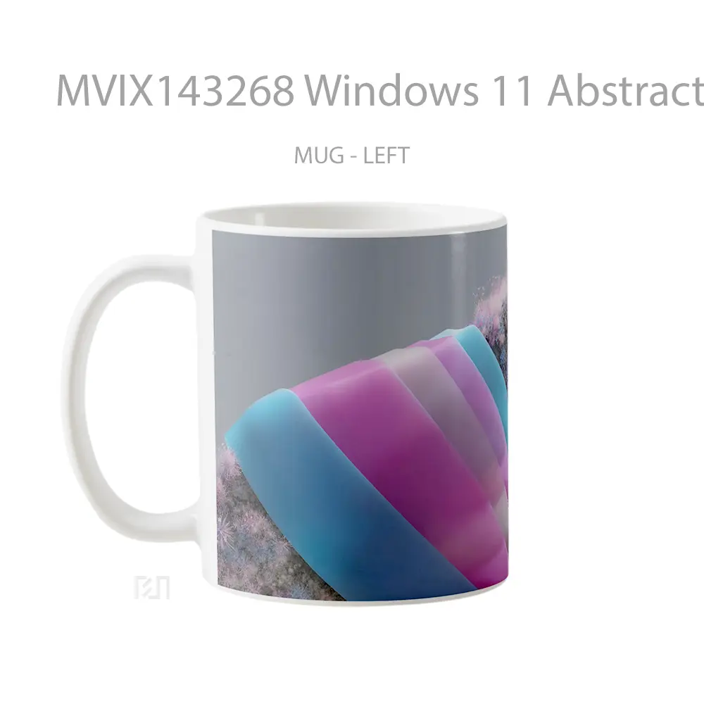 Mug Windows 11 Abstract Background Digital Art Gelas Keramik Unik - All-side / Desain