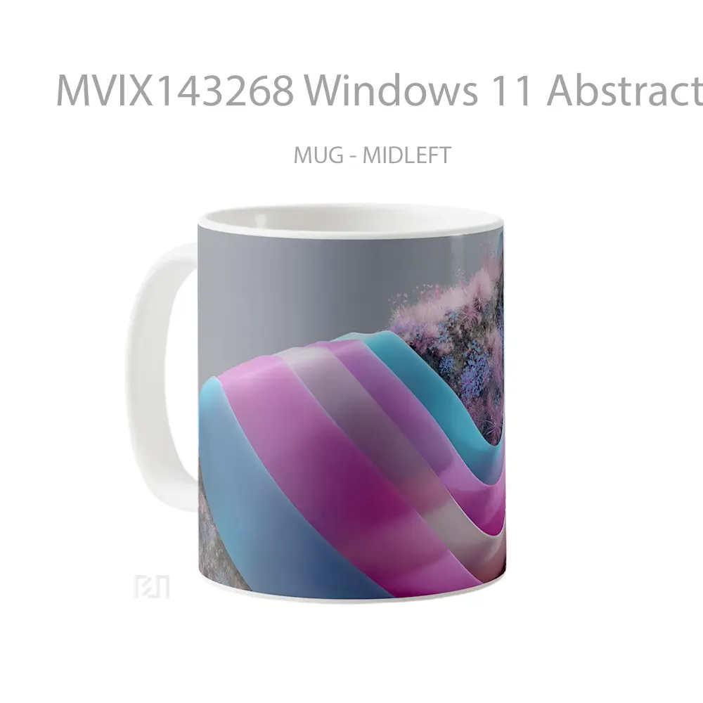 Mug Windows 11 Abstract Background Digital Art Gelas Keramik Unik - All-side / Desain