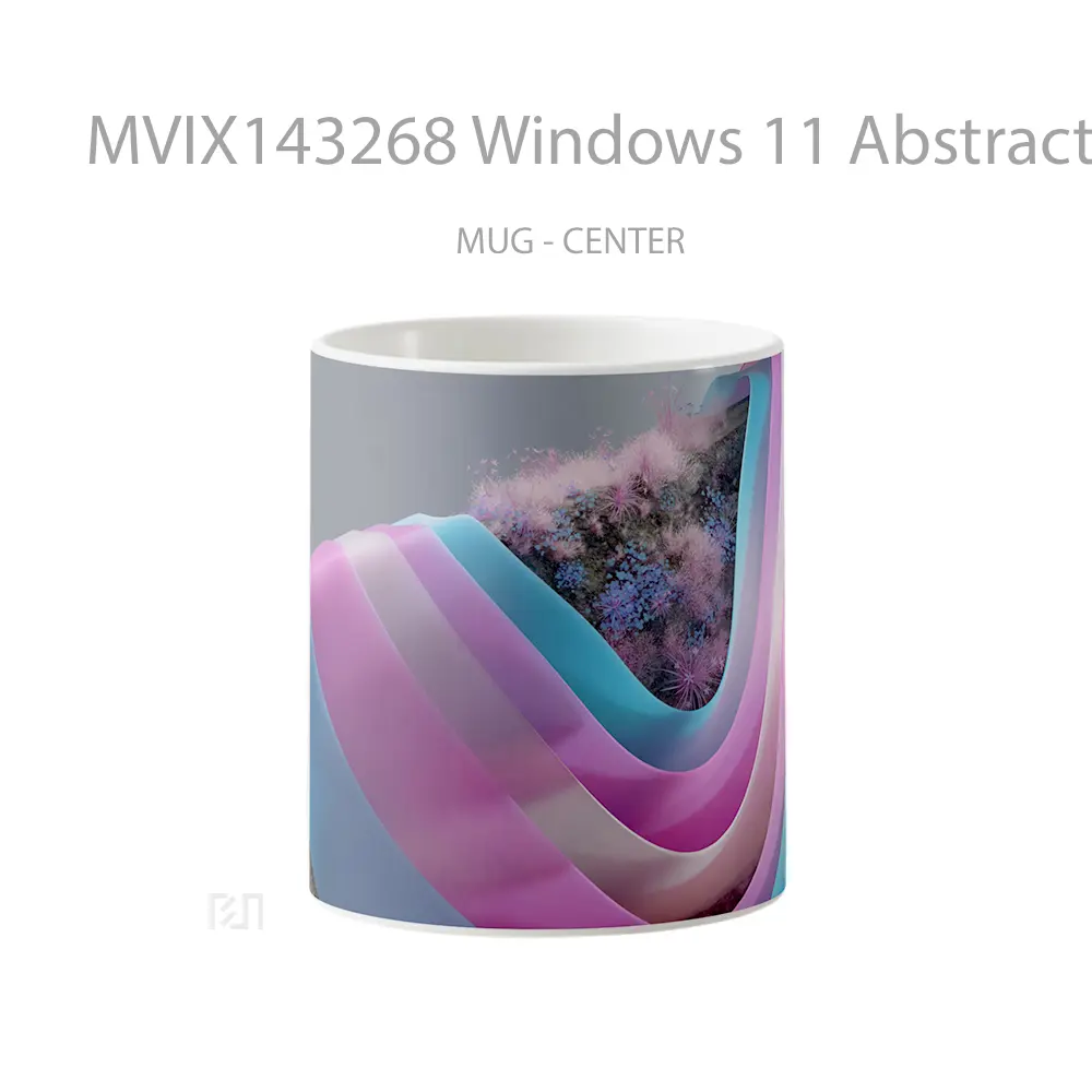 Mug Windows 11 Abstract Background Digital Art Gelas Keramik Unik