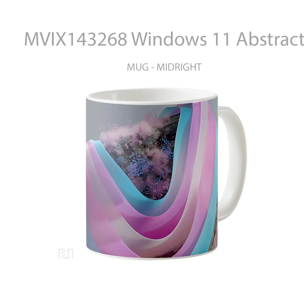Mug Windows 11 Abstract Background Digital Art Gelas Keramik Unik - All-side / Desain
