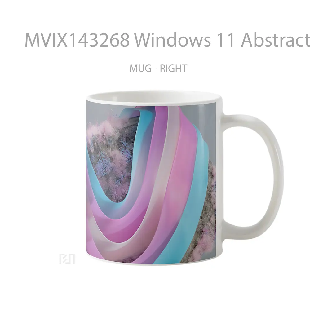 Mug Windows 11 Abstract Background Digital Art Gelas Keramik Unik - All-side / Desain