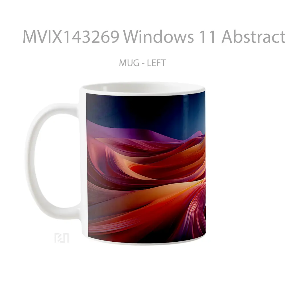 Mug Windows 11 Abstract Colorful Background Gelas Keramik Unik - All-side / Desain
