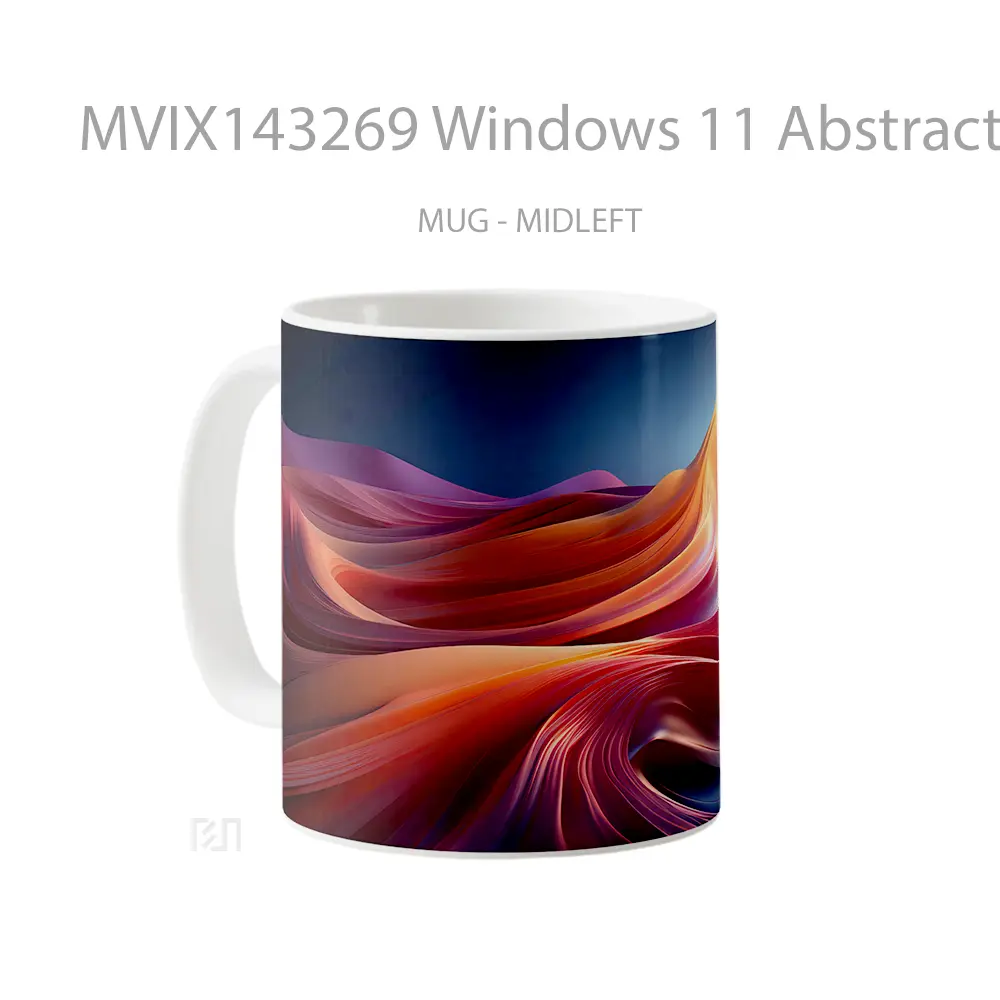 Mug Windows 11 Abstract Colorful Background Gelas Keramik Unik - All-side / Desain