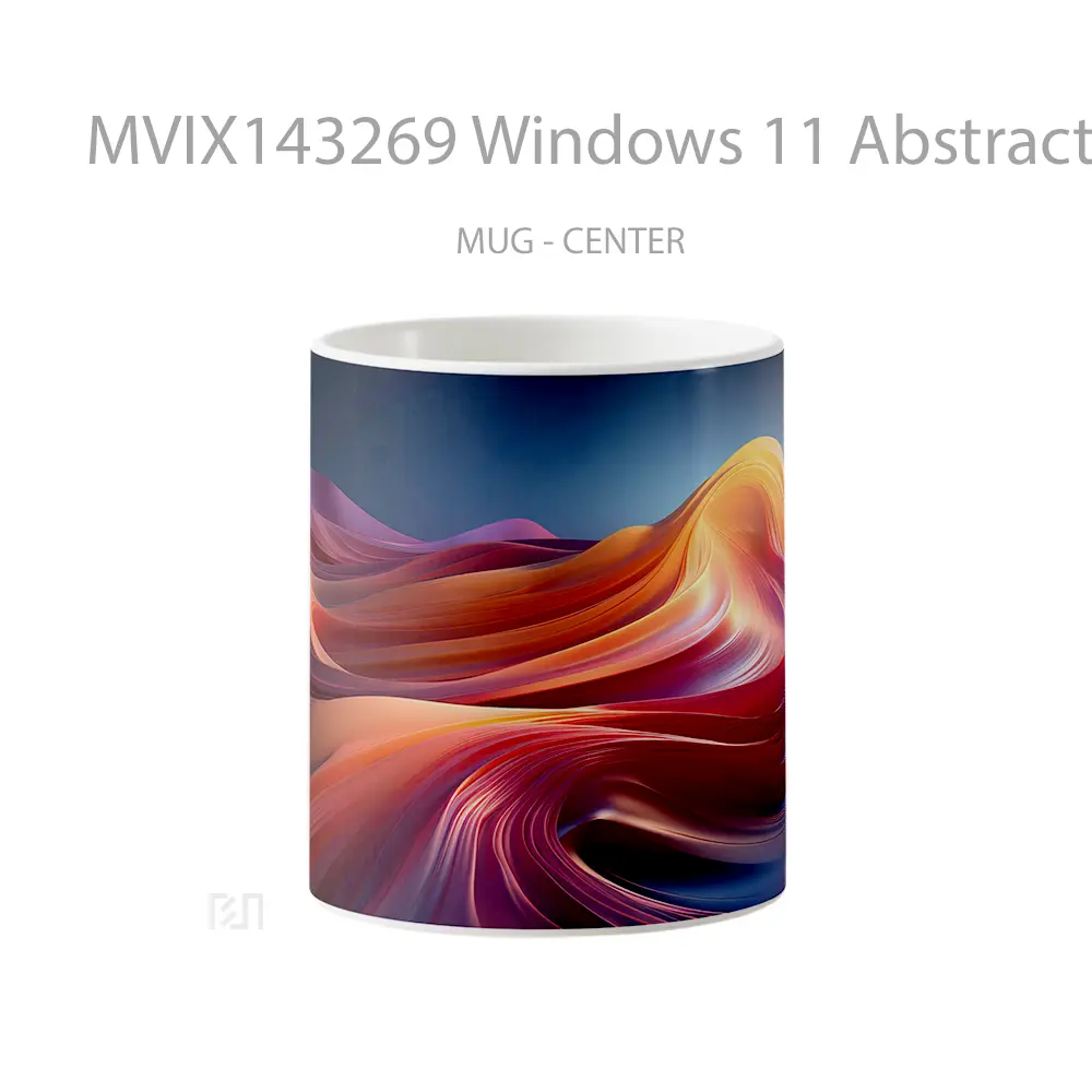 Mug Windows 11 Abstract Colorful Background Gelas Keramik Unik